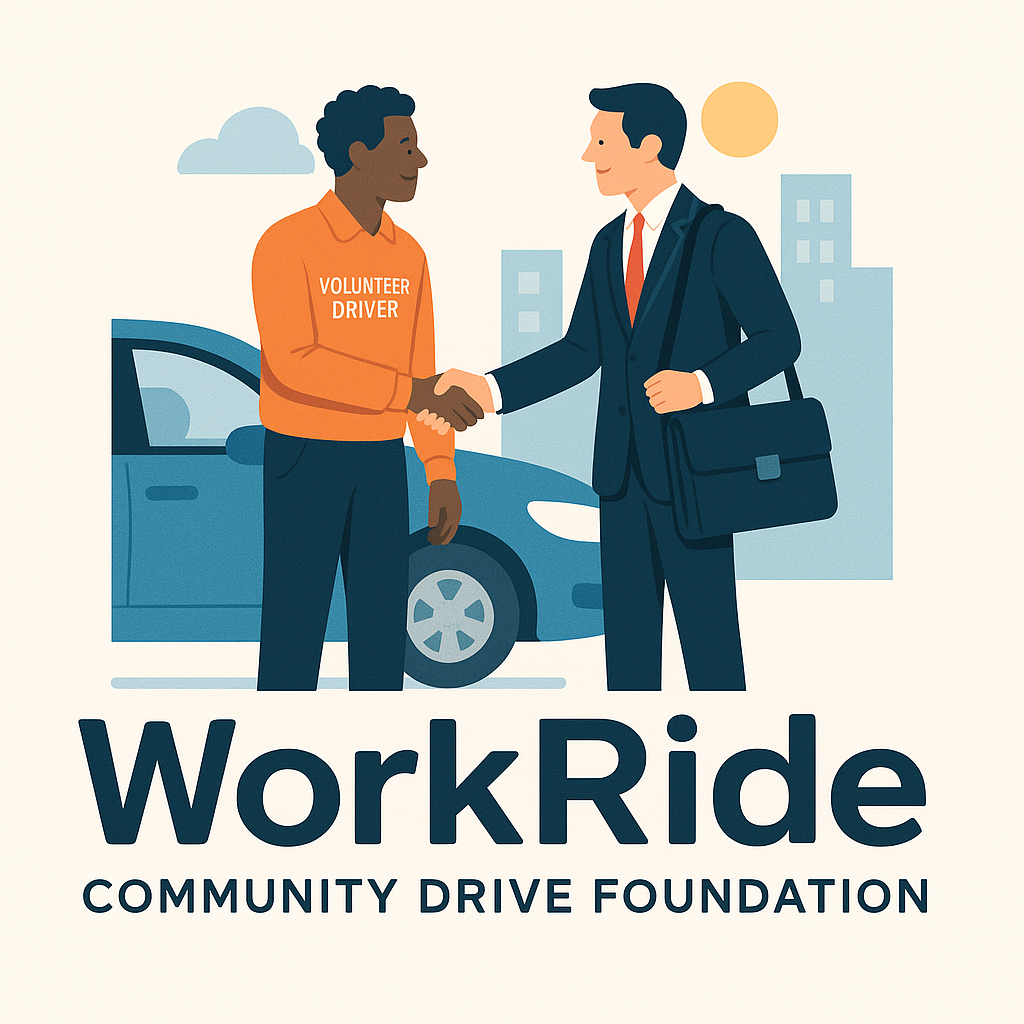 Commuter being driven to work safely and on time